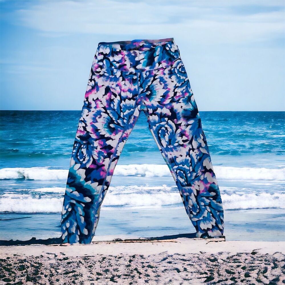 Calvin Klein Performance XS Floral Print Quick-Dry‎ Elastic Waistband Leggings